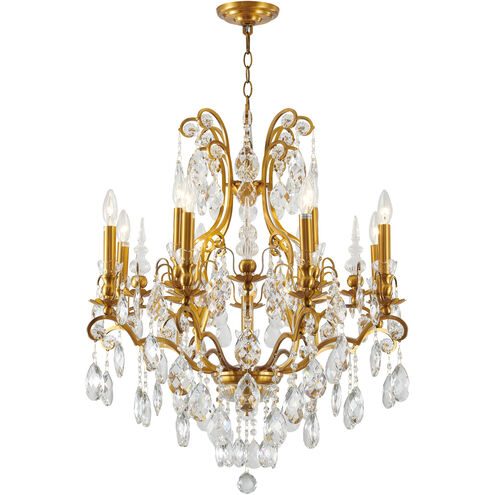 Canada LED 29.5 inch Antique Brass Chandelier Ceiling Light, Gold Frame